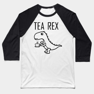 Tea Rex Coffee Baseball T-Shirt